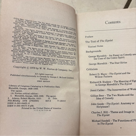 Norton Critical Editions Ser.: Egoist by Robert M. Adams and George Meredith... - Picture 5 of 5